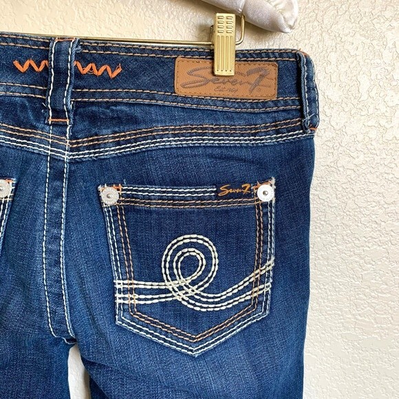 Seven 7  blue jeans  women denim jeans bootcut blue size 27 - Picture 10 of 10